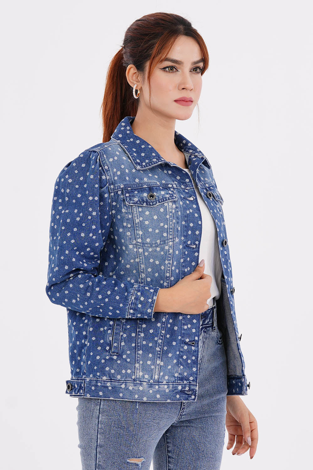 Womens Denim Jacket (Medium Wash)